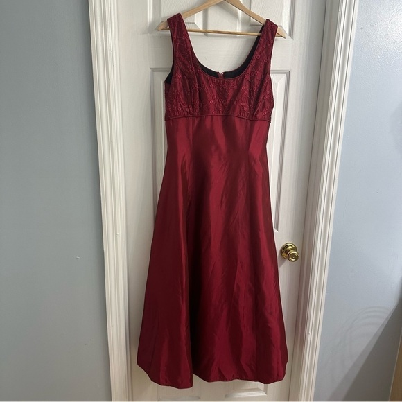 Vintage Scott McClintock Dress Formal Long Red Whimsigoth Fairy Y2K Size 12 - Picture 2 of 6